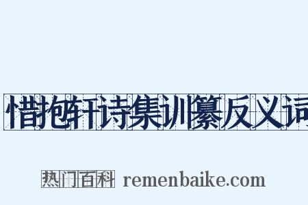 惜抱轩诗集训纂反义词是什么意思的图片